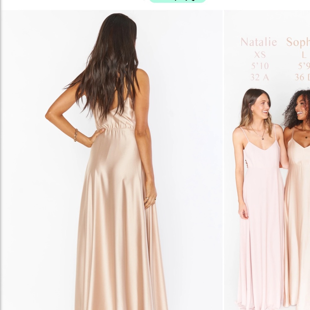 COPY - Faith maxi dress - champagne luxe satin.